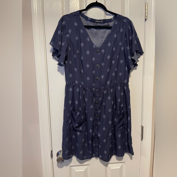 Toad&Co Hillrose Button-Up Short Sleeve Dress size L - Picture 2 of 6